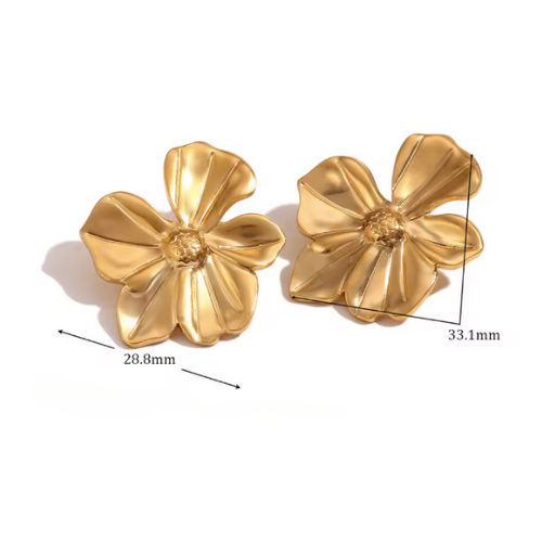 Golden Bloom Statement Earrings