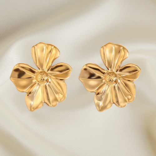 Golden Bloom Statement Earrings