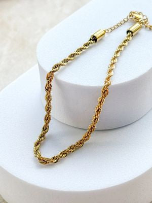 Twist Chain Gold Bracelet