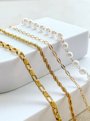 Twist Chain Gold Bracelet