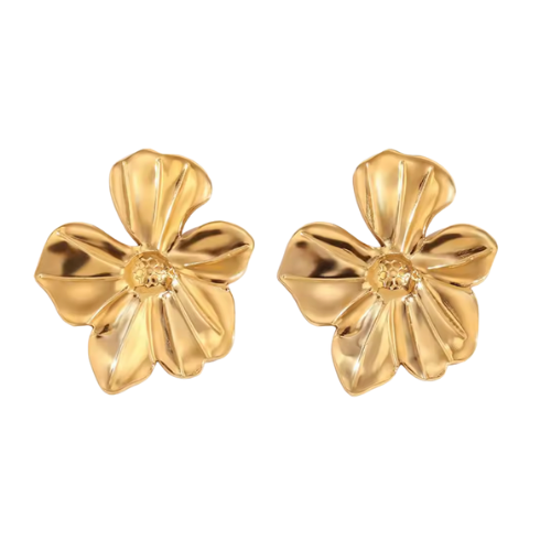 Golden Bloom Statement Earrings