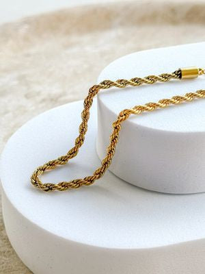 Twist Chain Gold Bracelet